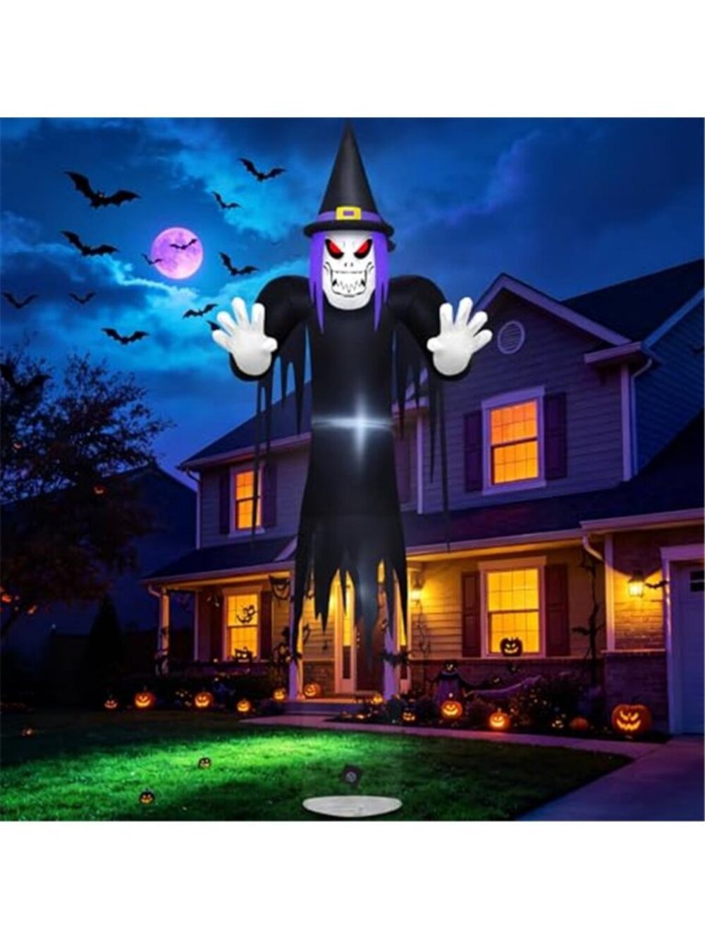 Danxilu 12FT Gaint Halloween Inflatable Floating Witch Outdoor Decoration